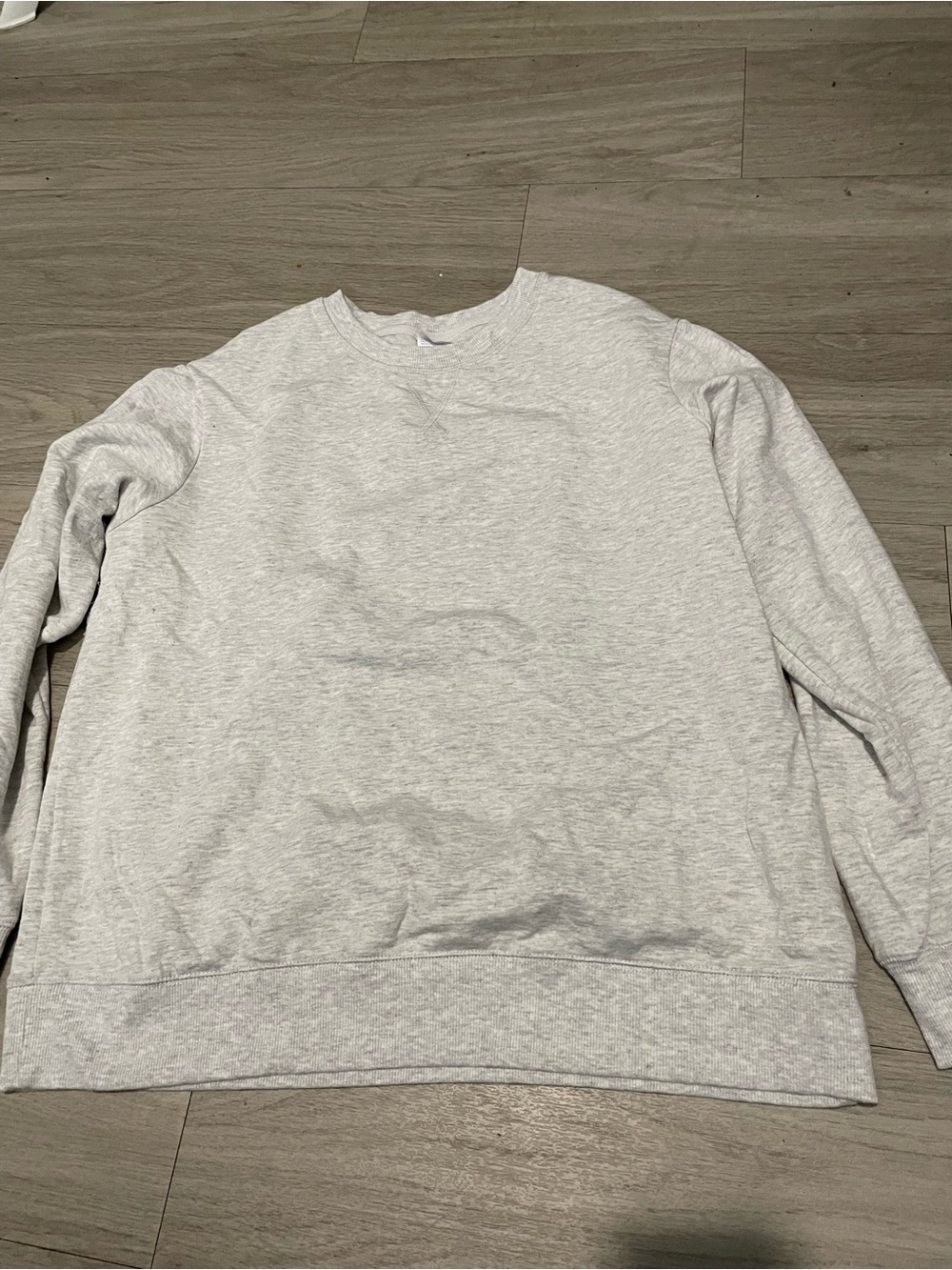 stars above Light Gray Crewneck Sweater